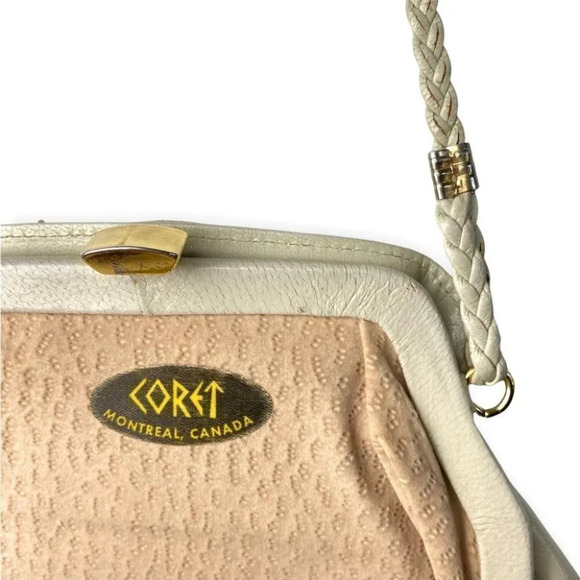 Coret Montreal Vintage Off White Braided Strap Small Bag - Picture 4 of 6